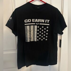 Go Earn It Black American Flag T-Shirt